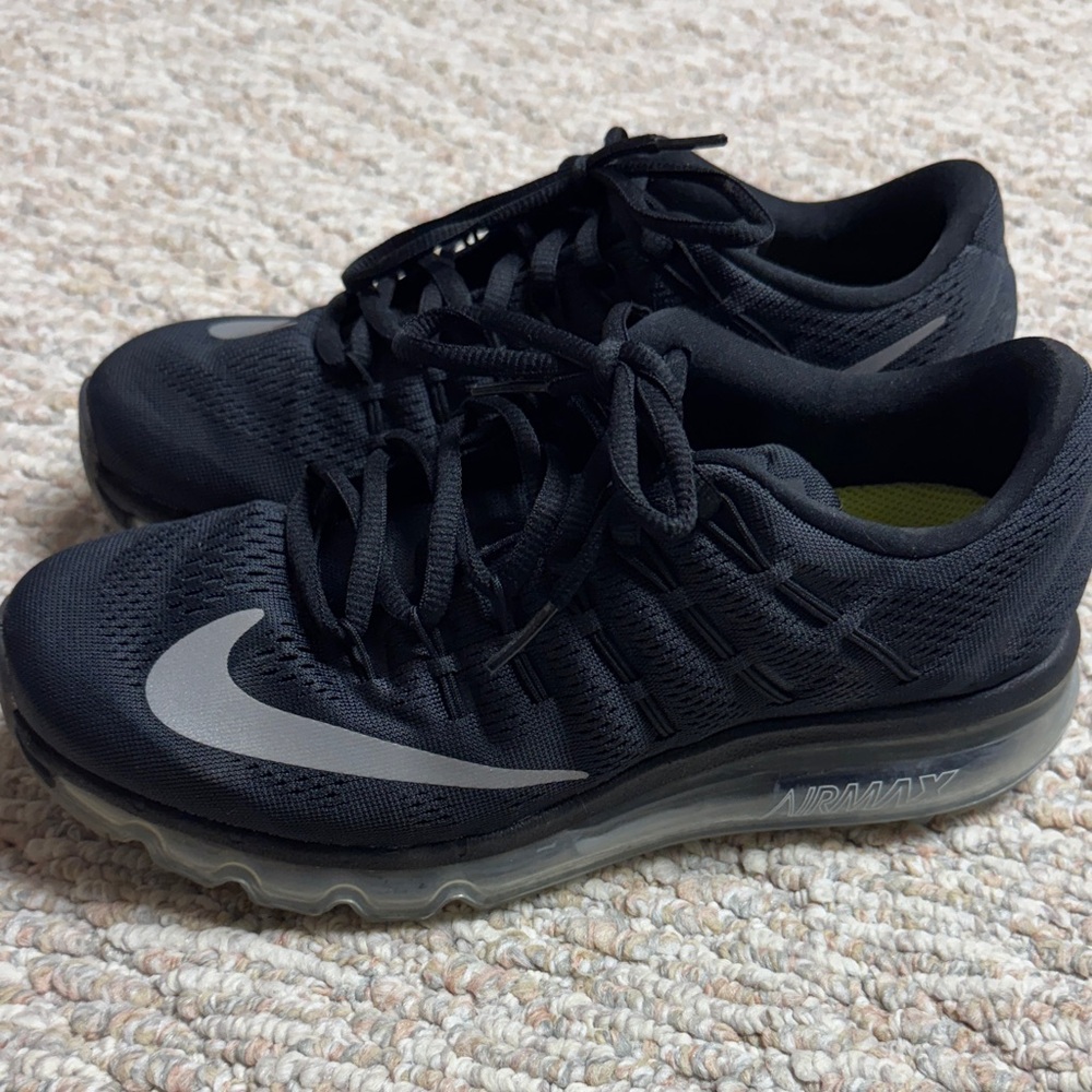 Women’s Nike Air Max 2016 Black with Silver Swoosh